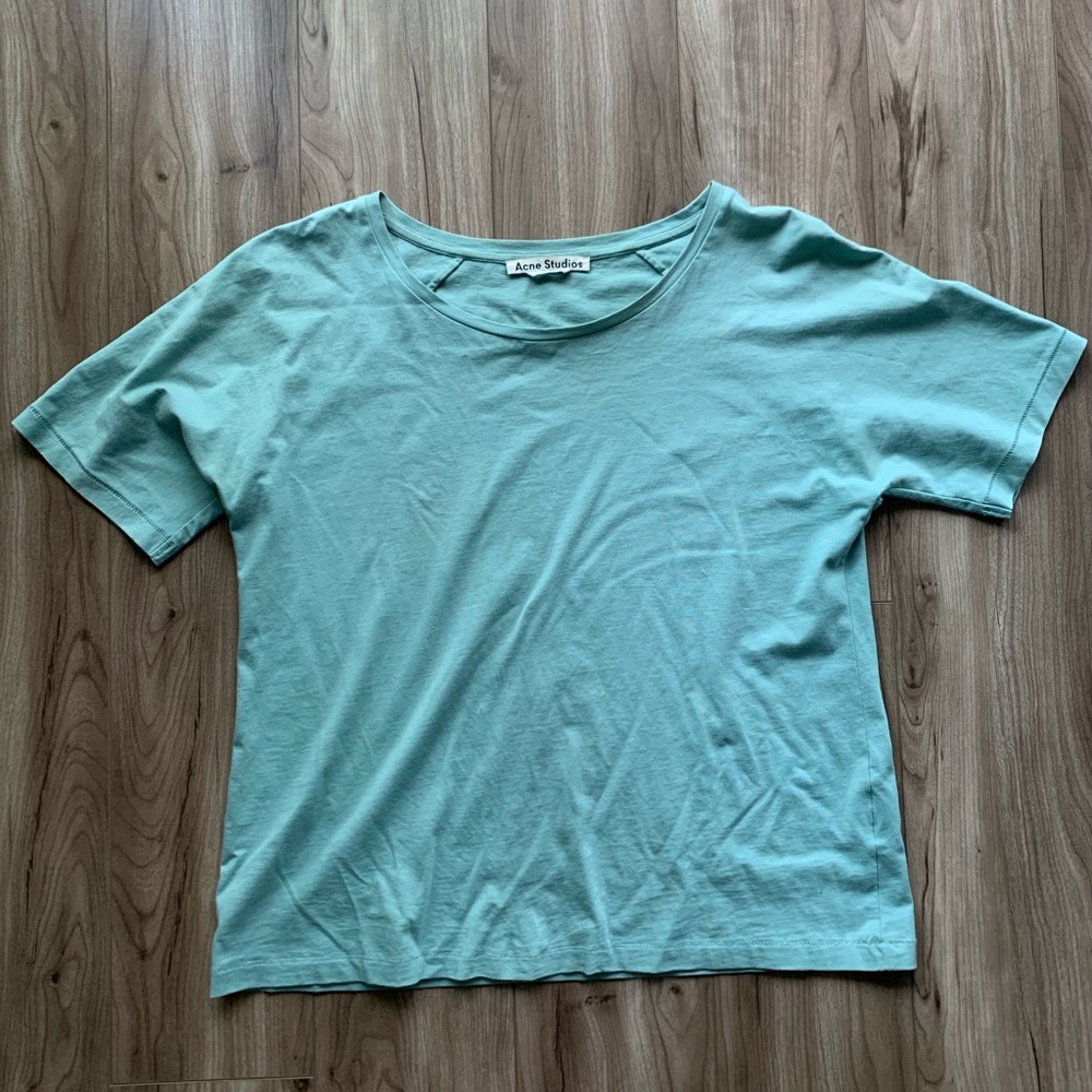 Acne Studios Teal T-Shirt.